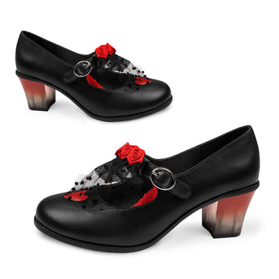 Chocolaticas® Mid Heels Melancholy Sapato Boneca Mary Jane Feminino