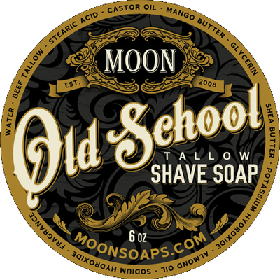 Moon Soaps Old School Tallow Shave Soap 6 Oz