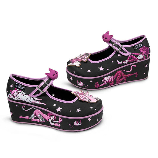 Chocolaticas® Lady Meow Women's Mary Jane Platform - Tekeno