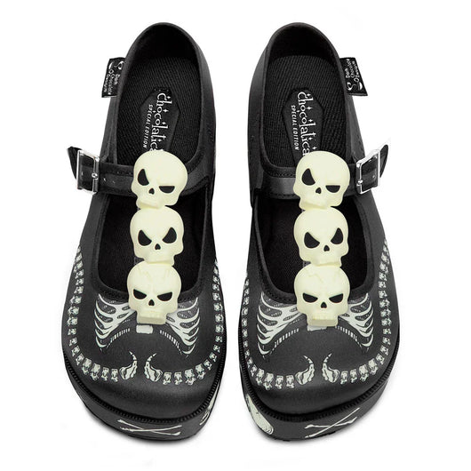 Chocolaticas® Skeletons Under Your Bed Women's Mary Jane Platform - Tekeno