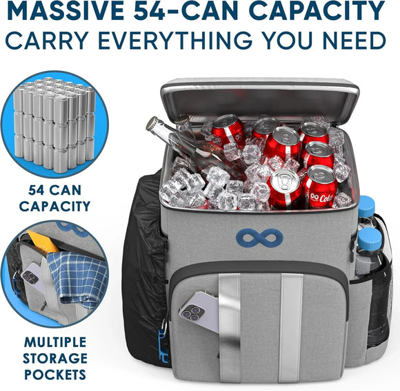 Everlasting Comfort Cooler Backpack: 54 cans of freshness for your adventures