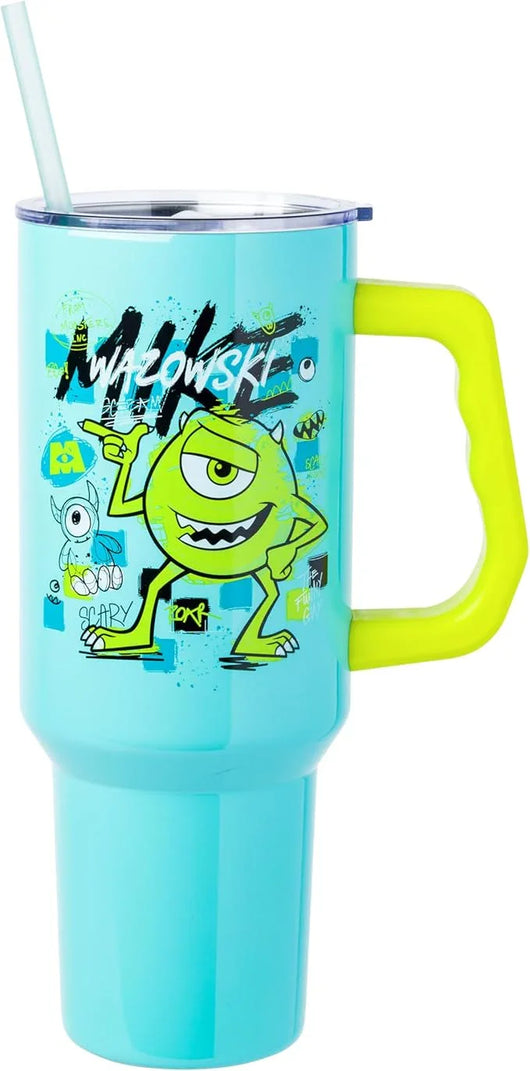 Vaso térmico de acero inoxidable Peanuts 40 oz con tapa, sorbete y asa – Apto para portavasos - Tekeno