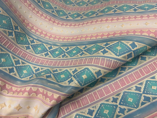 **Fivela de cinto Navajo de couro com borda de corda pastel 907h
