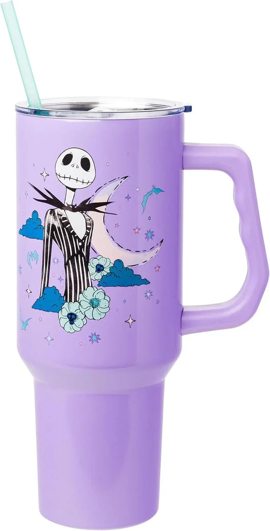 Vaso térmico de acero inoxidable Peanuts 40 oz con tapa, sorbete y asa – Apto para portavasos - Tekeno