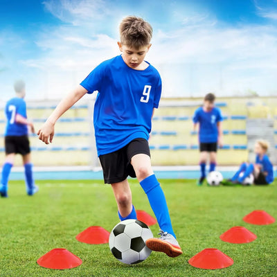 VAVOSPORT - Set de Porterías de Fútbol Portátiles 4'x3' para Niños | Incluye Balón, Bomba y Conos | Entrenamiento en Casa y Jardín - Tekeno
