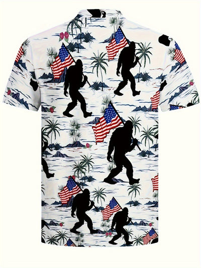 Camisa Manga Corta Hombre Estampado Floral 3D - Image 27