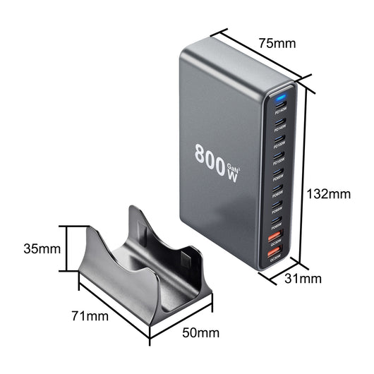Cargador de Escritorio Multifuncional 800W con Tecnología Gallium Nitride PD - Image 20