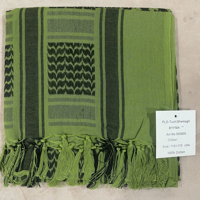 Black and grey patterned shemagh scarf made of 100% cotton, featuring geometric designs and tassels. - Image 32