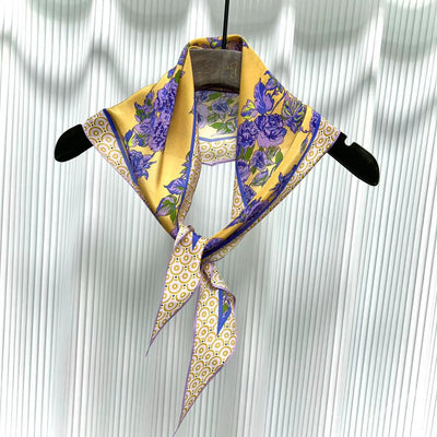 Pañuelo de Seda Crepe Estampado Diamante - Image 27