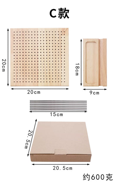 Tablero de Tejido en Madera Maciza para Cuadrados de Crochet - Image 18