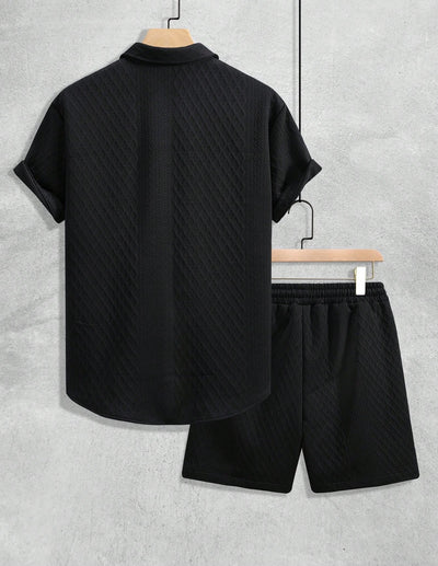 Conjunto Casual Hombre: Camisa Suelta y Shorts de Manga Corta - Image 9