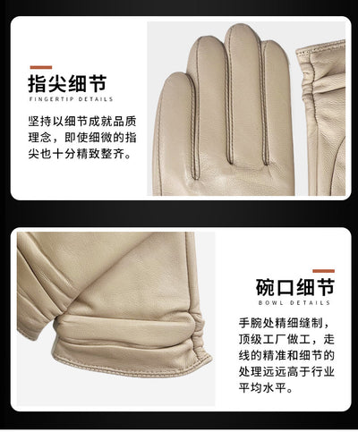 Guantes de Piel de Oveja para Mujer con Pantalla Táctil - Image 19