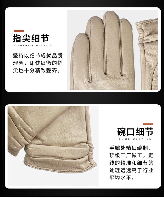 Guantes de Piel de Oveja para Mujer con Pantalla Táctil - Image 19