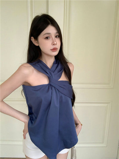 Chaleco Elegante sin Mangas Ajustado Azul - Diseño Chic Minimalista - Image 13
