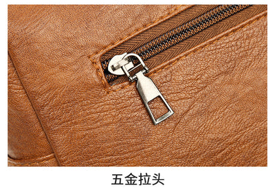 Bolsa Crossbody de Cuero Suave Multibolsillos Versátil - Image 11