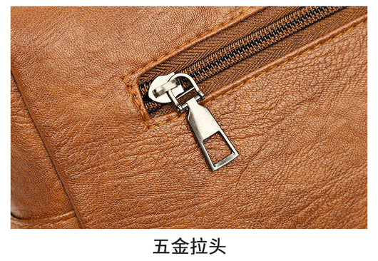 Bolsa Crossbody de Cuero Suave Multibolsillos Versátil - Image 11