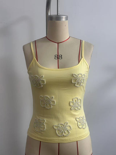 Blusa Fresca de Perlas para Mujer - Diseño Liso Verano - Image 28