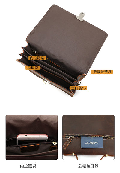 Bolsa Mensajera Vertical de Gran Capacidad con Diseño Cuadrado para Hombre - Image 10