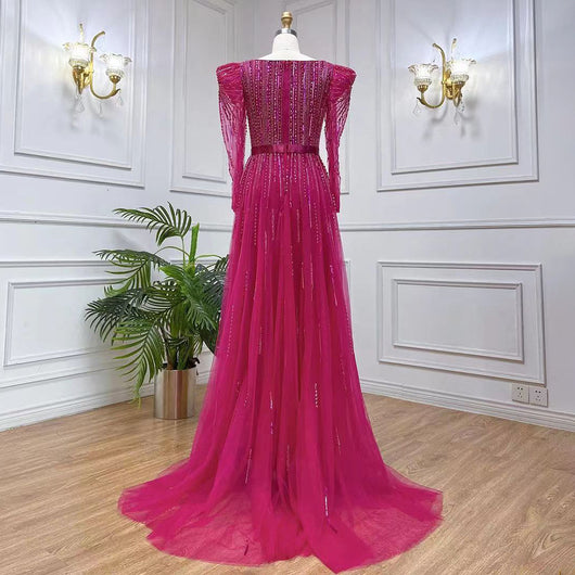 Vestido de Noche Rojo Rosado Premium para Anfitrionas - Image 12