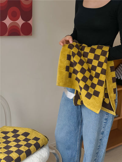Toallas de Algodón Peinado Tejidas con Diseño Cuadrícula Padre e Hijo - Image 16