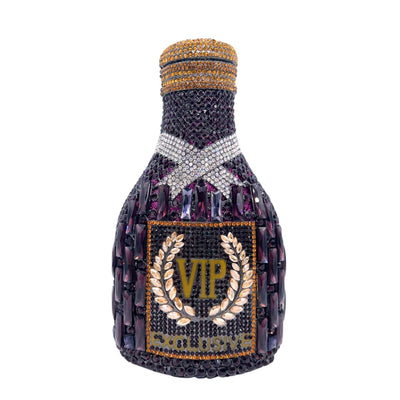 Bolso de Cena Elegante con Diseño de Botella de Champagne y Mano de Diamantes - Image 59