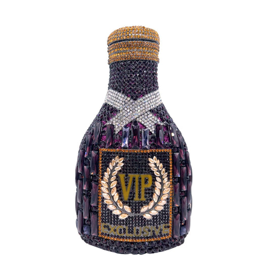 Bolso de Cena Elegante con Diseño de Botella de Champagne y Mano de Diamantes - Image 59