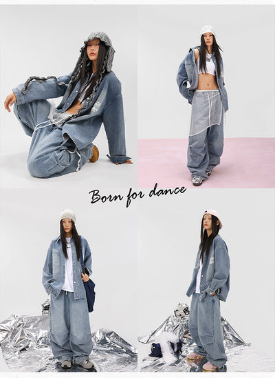 Conjunto Hip Hop Urbano: Camisa y Pantalón Denim Estilo Callejero - Image 11