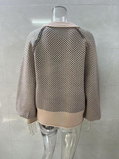 Suéter Tejido Jacquard Cuello Redondo para Otoño e Invierno - Image 8
