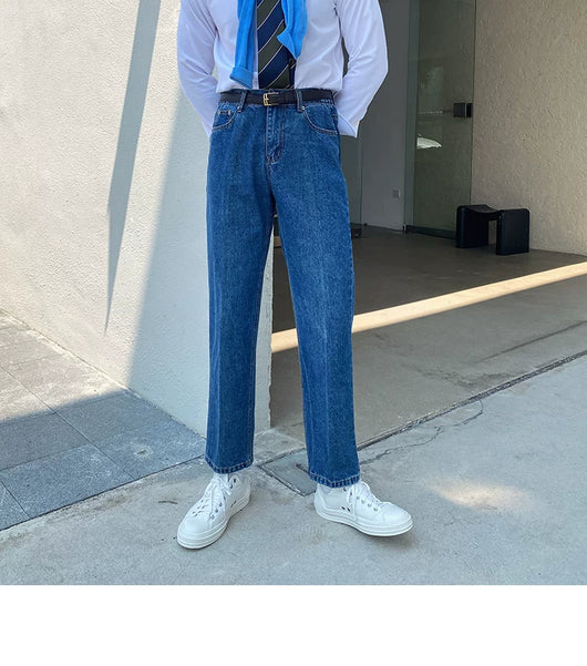 Jeans Slim Fit Estilo Retro Británico para Hombre - Image 19