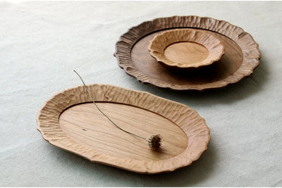 Bandeja de Té Japonesa Artesanal en Madera con Encaje Tallado a Mano - Image 27
