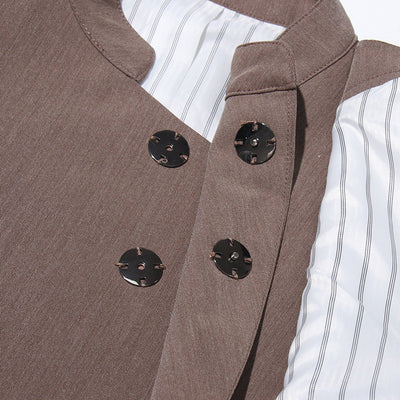 Blazer Ejecutivo con Capa y Cuello Alto para Mujer - Image 23
