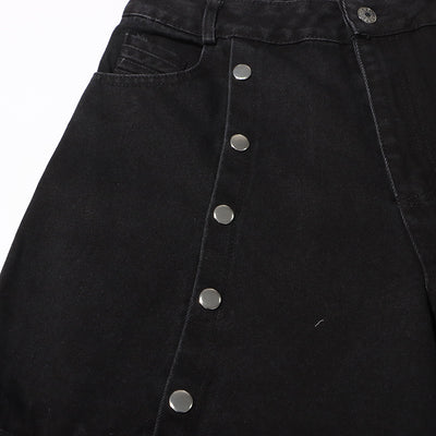 Jeans Talle Alto Irregular con Botones Desmontables - Image 38