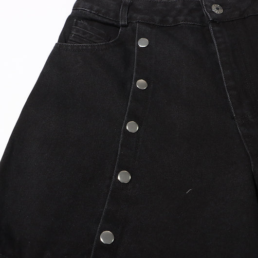 Jeans Talle Alto Irregular con Botones Desmontables - Image 38