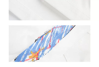 Camisa Suelta Unisex con Diseño de Corbata Pintada a Mano - Marca de Moda Japonesa - Image 18