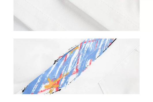 Camisa Suelta Unisex con Diseño de Corbata Pintada a Mano - Marca de Moda Japonesa - Image 18