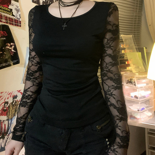 Blusa Sexy Encaje Espalda Descubierta Ajustada Elegante - Image 16