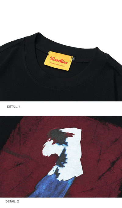 Playera Retro Americana con Estampado de Pintura al Óleo - Image 8
