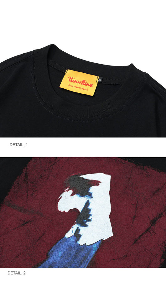 Playera Retro Americana con Estampado de Pintura al Óleo - Image 8