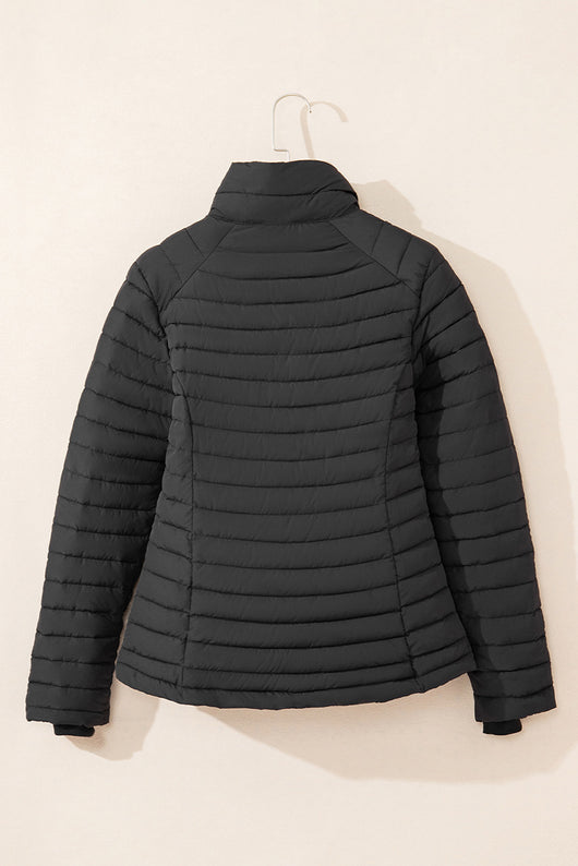 Chaqueta Acolchada de Algodón para Mujer con Cuello Tipo Mao - Image 51