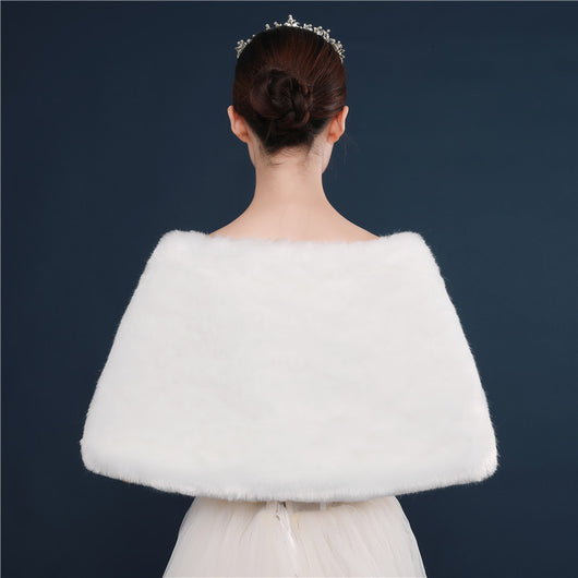Chal de Piel Sintética Gruesa Blanco - Abrigo Elegante para Otoño e Invierno - Image 27