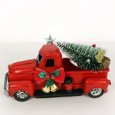 Adornos Navideños Camión Rojo Retro - Image 11