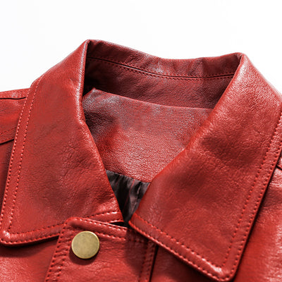 Chaqueta de Cuero Cropped para Hombre y Mujer - Estilo Urbano Moderno - Image 33