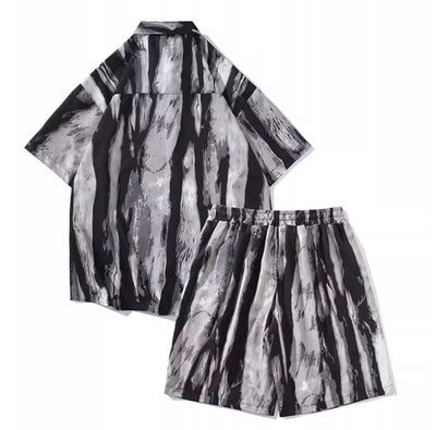 Camisa Suelta Tie-Dye con Estampado Floral para Hombre - Image 27