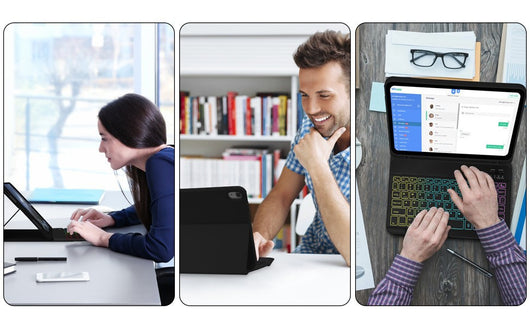 Funda iPad con Teclado Bluetooth Luminoso en Cuero Premium - Image 36