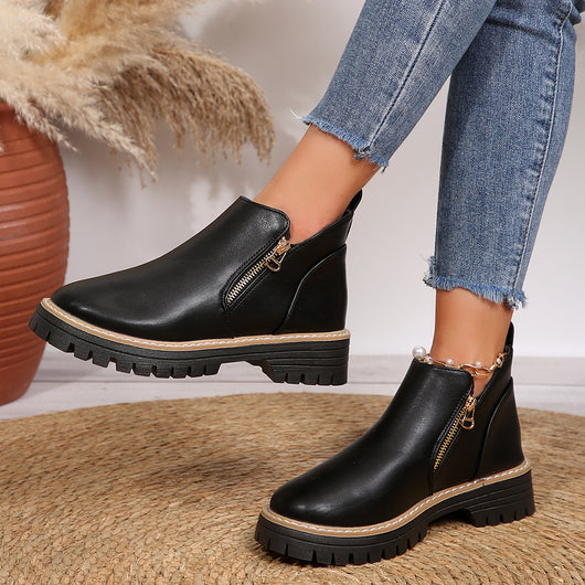 Botas de Tacón Alto Redondo para Otoño e Invierno - Image 11