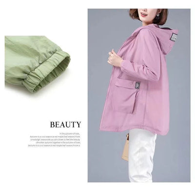 Chaqueta Protectora UV Suelta Talla Grande para Mujer - Image 27