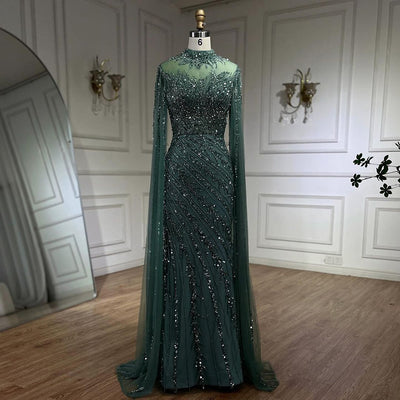 Vestido de Gala Elegante con Mangas Volantes y Falda Sirena - Image 48