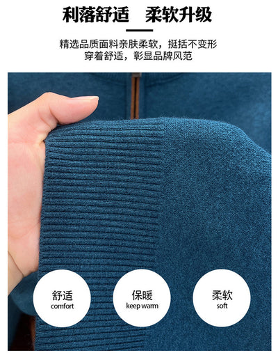 Suéter de Cuello Alto Grueso para Hombre - Lana Cálida Invierno Casual - Image 14