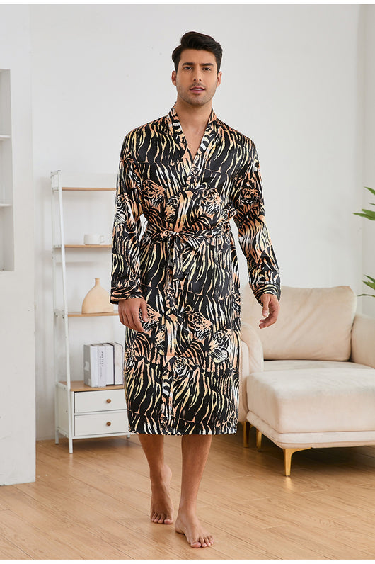 Pijama Bata de Seda Helada para Hombre - Conjunto Homewear Premium - Image 15