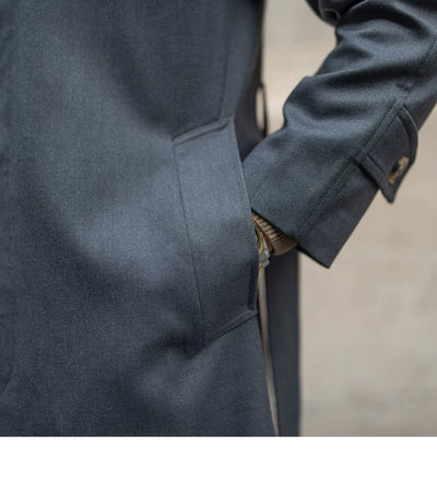 Abrigo Trench de Lana Sencillo Elegancia Atemporal - Image 27